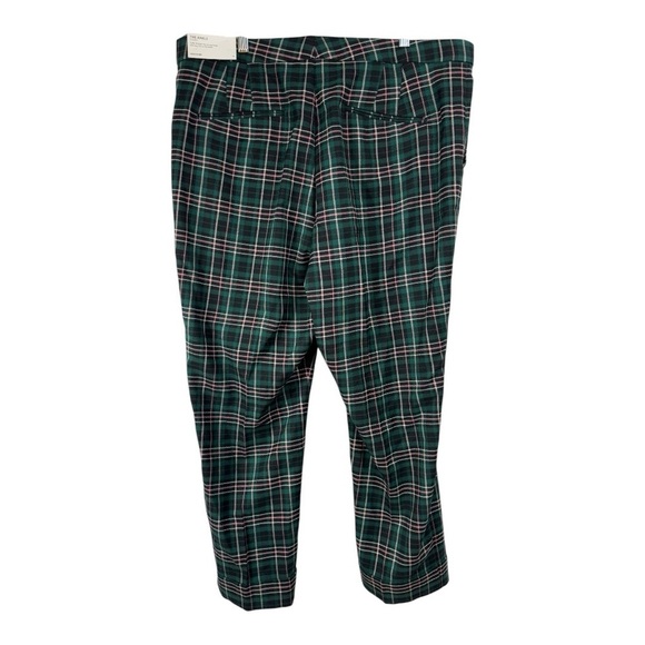 NWT Ann Taylor Size 14 Ankle Dress Pants Tartan Plaid Curvy Fit High Rise Green - Picture 2 of 8